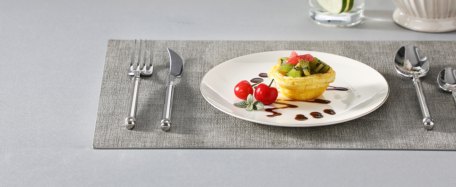 MALACASA Набір посуду 12 предметів для 4 осіб з кісткового фарфору, сучасний сервіз кремово-білого кольору, стійкий до подряпин, підходить для миття в посудомийній машині та для мікрохвильової печі, серія JERA Jera Білий 12 предметний набір посуду для 4 (Nori Золотий кант, 16-ти предметний набір посуду для 4)