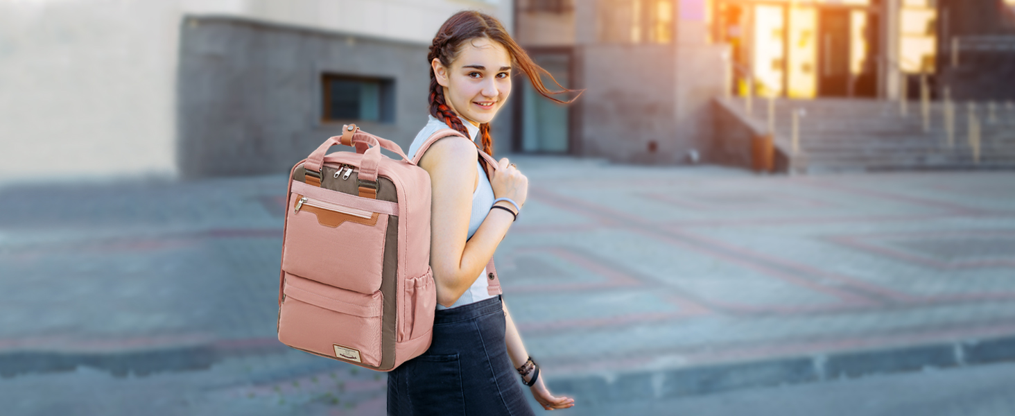 Рюкзак Myhozee для чоловіків та жінок з відділенням для ноутбука 15.6 дюймів, антикрадійний, водонепроникний, для роботи, навчання, подорожей, сірого кольору