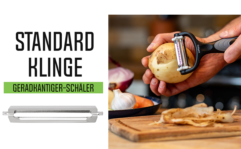 Лантана 3-в-1: Ш Peel/Мікро-зубчастий овоче- та фруктовий очищувач/Шинкувач Julienne. Багатофункціональний очищувач для швидкого очищення картоплі, моркви та будь-яких овочів та фруктів.