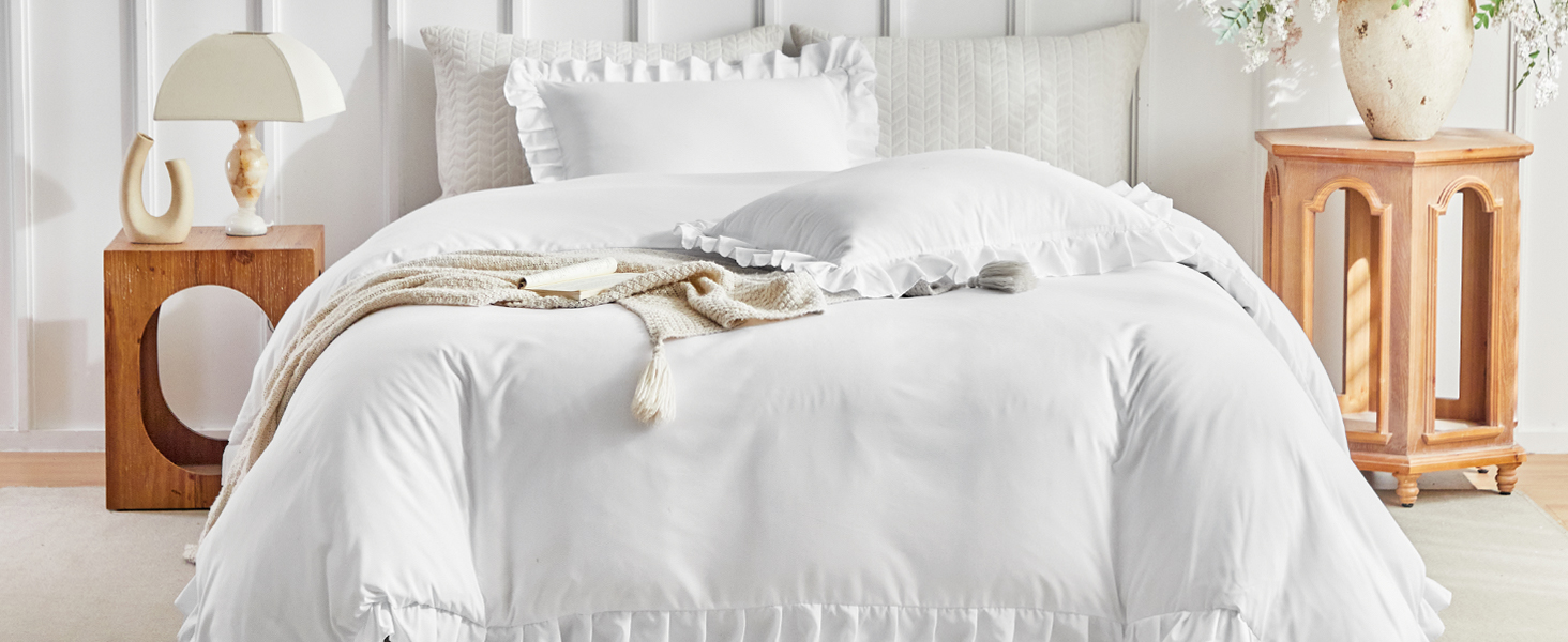 Комплект постільної білизни Lekesky 135x200 (4 частини) - сірий, з квітковим візерунком, мікрофібра, поліестер