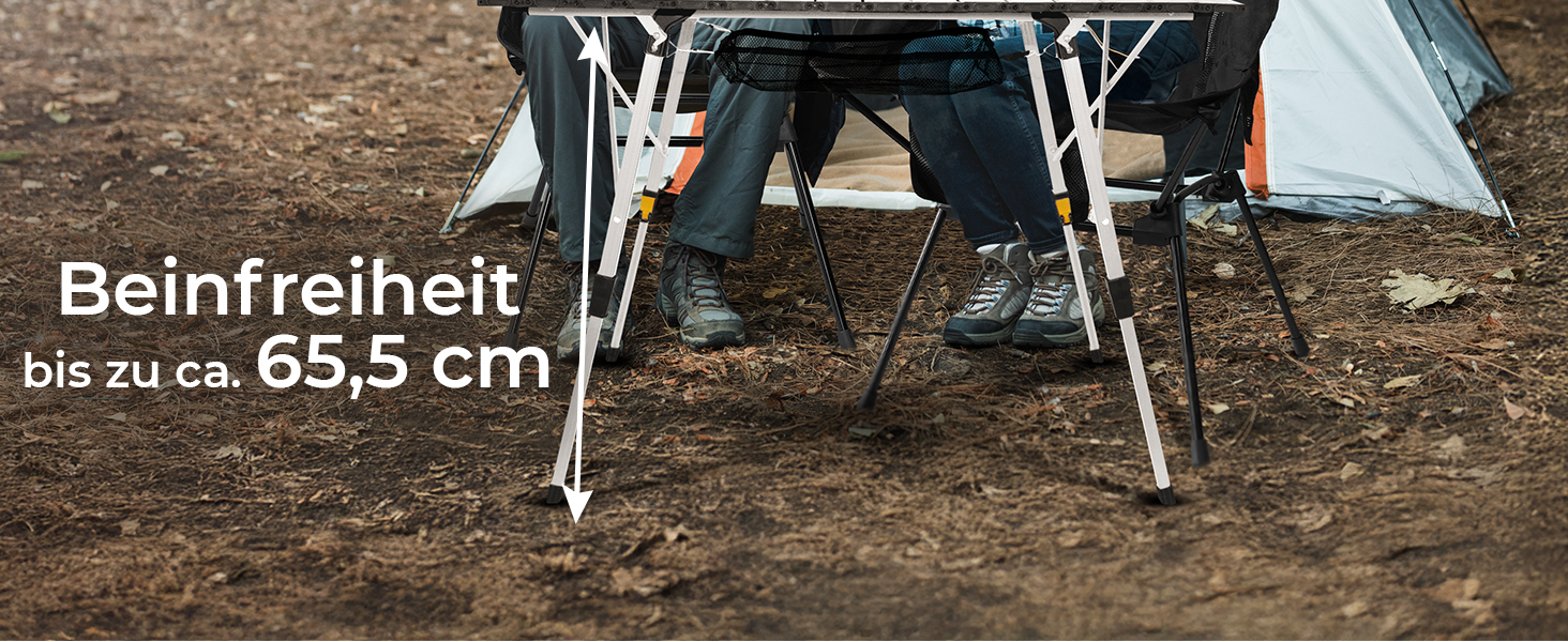 Складаний туристичний столик з регулюванням висоти до 69,5 см, алюміній, для кемпінгу, балкону, 2 особи, легкий, з сумкою