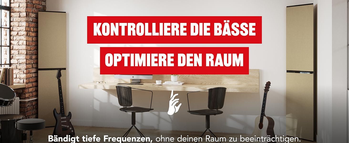 Кутова басова пастка Addictive Sound Bassfalle Ecke Premium, акустична панель для поглинання низьких частот (80-2000 Гц), антрацит, 100 см