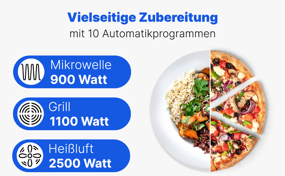 Вбудована мікрохвильова піч Bomann з грилем та конвекцією | 60 см | 900 Вт | 25 л | Нержавіюча сталь