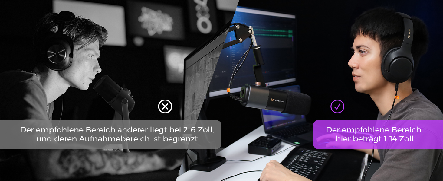 Динамічний мікрофон NearStream USB/XLR для ПК, геймінгу та стрімінгу з регулюванням гучності, кнопкою Mute, ізоляцією голосу, сумісний з MAC, PS4, PS5, мікшером (AM10X/AM15X)