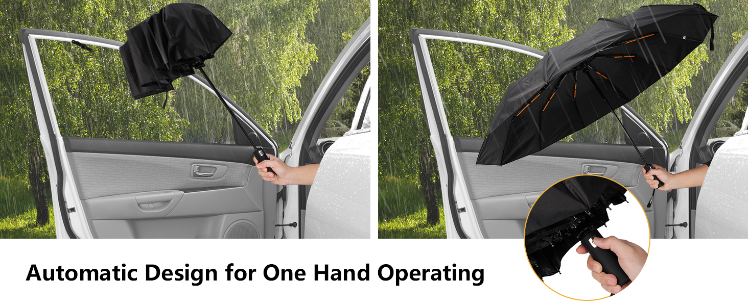 Автоматичний парасолька Romon, стійкий до вітру, компактний, захист від UV, ідеальний для подорожей, високоякісний, з кнопковим відкриванням