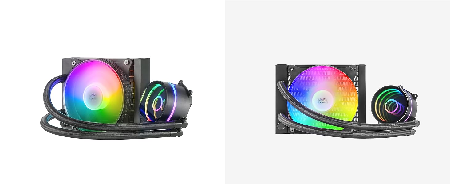 Система водяного охолодження Mars Gaming ML-ONE120 Rosa для CPU, 200W, RGB, тиха вентиляція