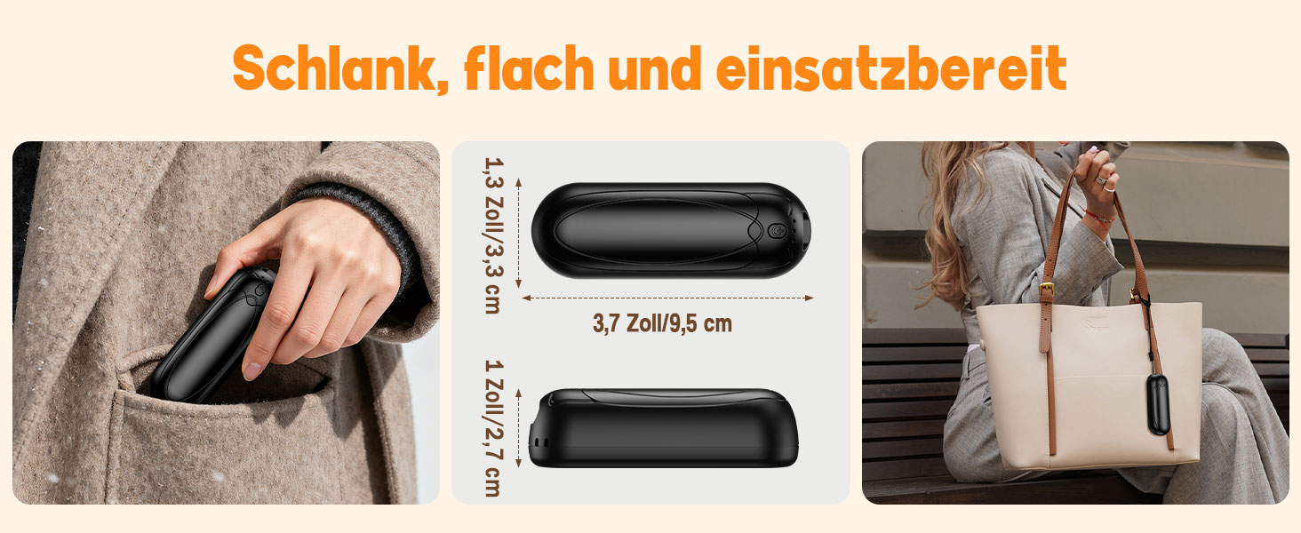 Електричні грілки для рук 2 шт. 7000mAh з 3 рівнями нагріву, портативні, магнітні, чорні - ідеальний зимовий подарунок для жінок та чоловіків