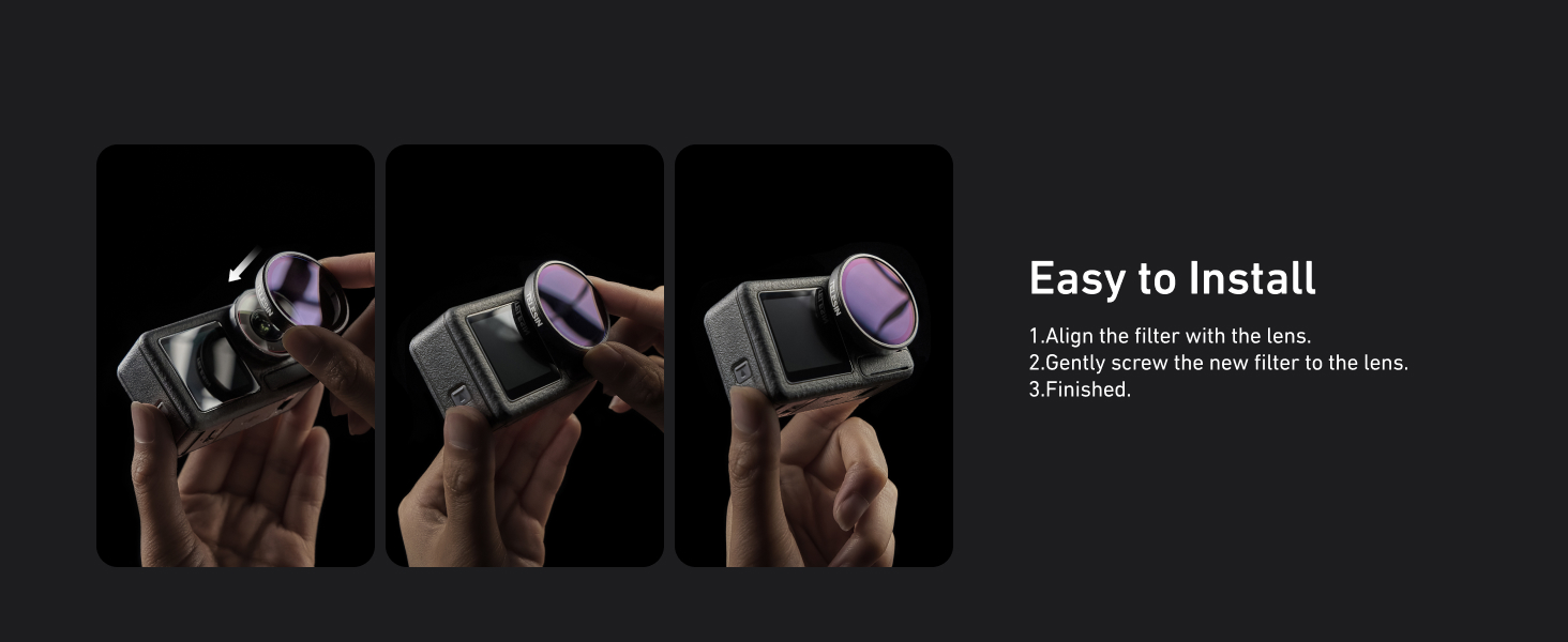 Набір фільтрів для об'єктива DJI Osmo Action 4/3/5 Pro: CPL, ND32, ND16, ND8