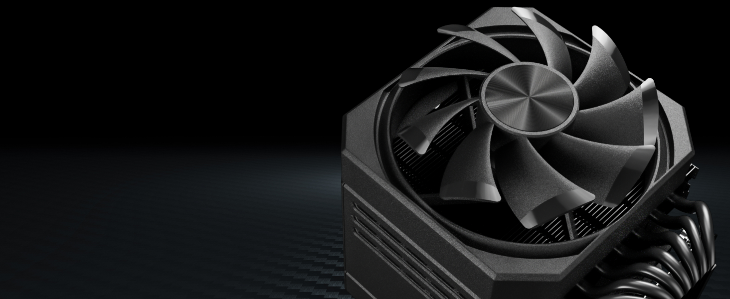 upHere Охолоджувач процесора up2KC8 з RGB підсвічуванням, подвійна вежа, 8 теплових трубок, 120мм вентилятор, сумісний з AMD AM4/AM5 та Intel 2011/2066