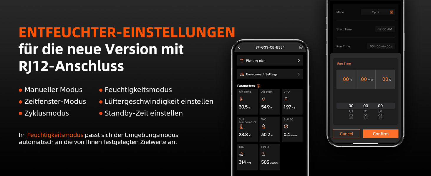Електричний осушувач повітря Spider Farmer 12L з регулюванням вологості, APP-керування, таймер 24H для теплиці, дому та підвалу