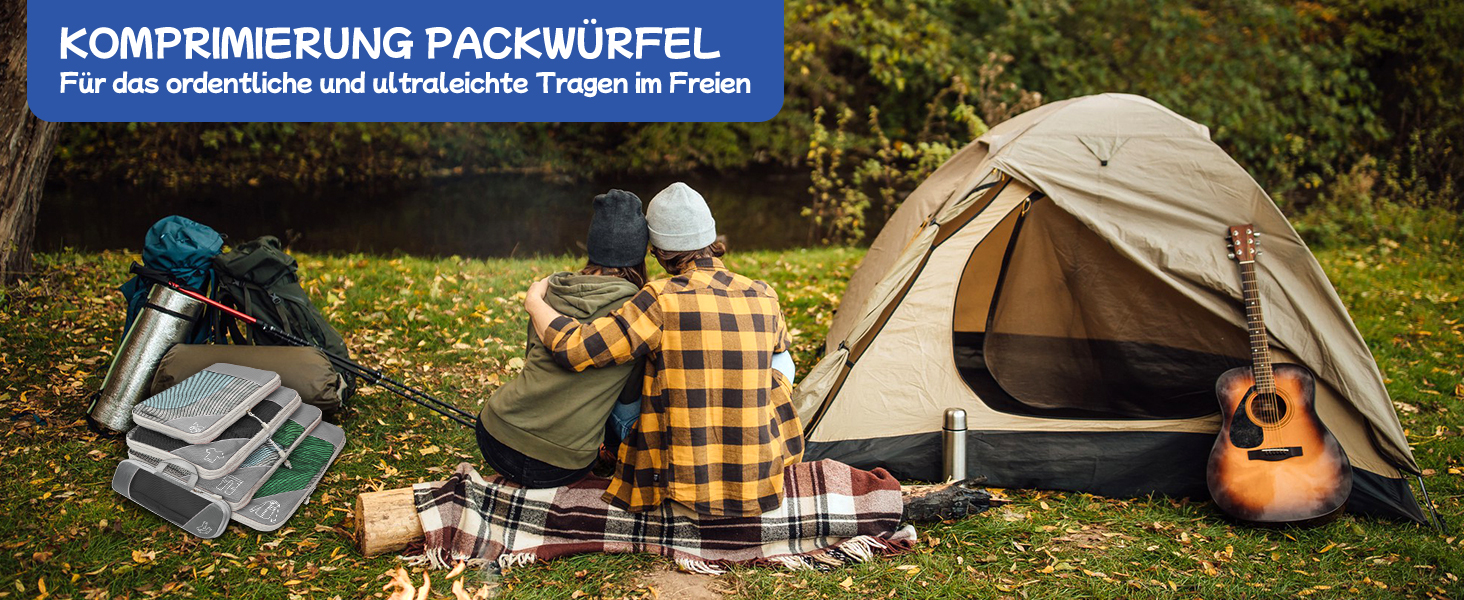 Набір органайзерів для валізи Kompressions Packwürfel (5 шт.) рожевого кольору - компресійні куби для подорожей, легкі сумки для зберігання, органайзер для рюкзака та валізи