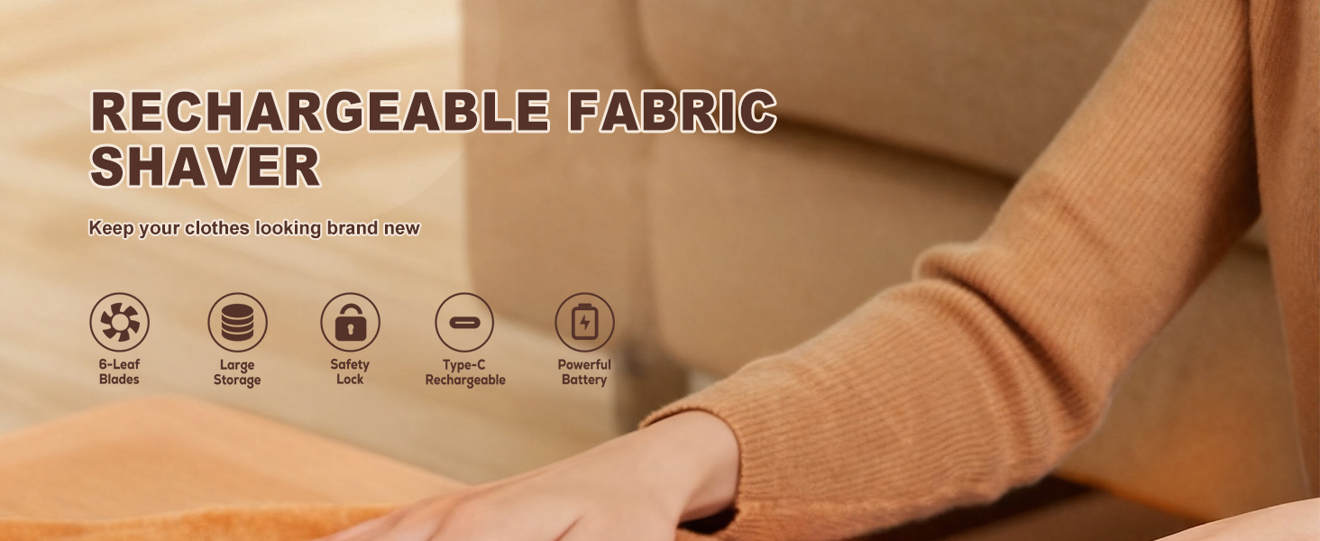 Електричний видальник ворсу для одягу та килимів, USB, 3 леза