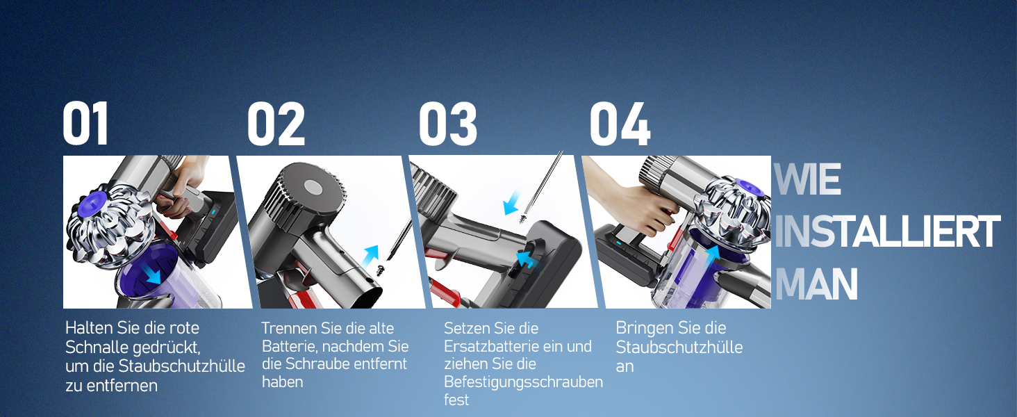 Акумулятор Keenstone 25.2V 6500mAh для пилососів Dyson V10 Animal, Absolute, Motörhead, Fluffy, Total Clean SV12 (замінник V7 6.5Ah)