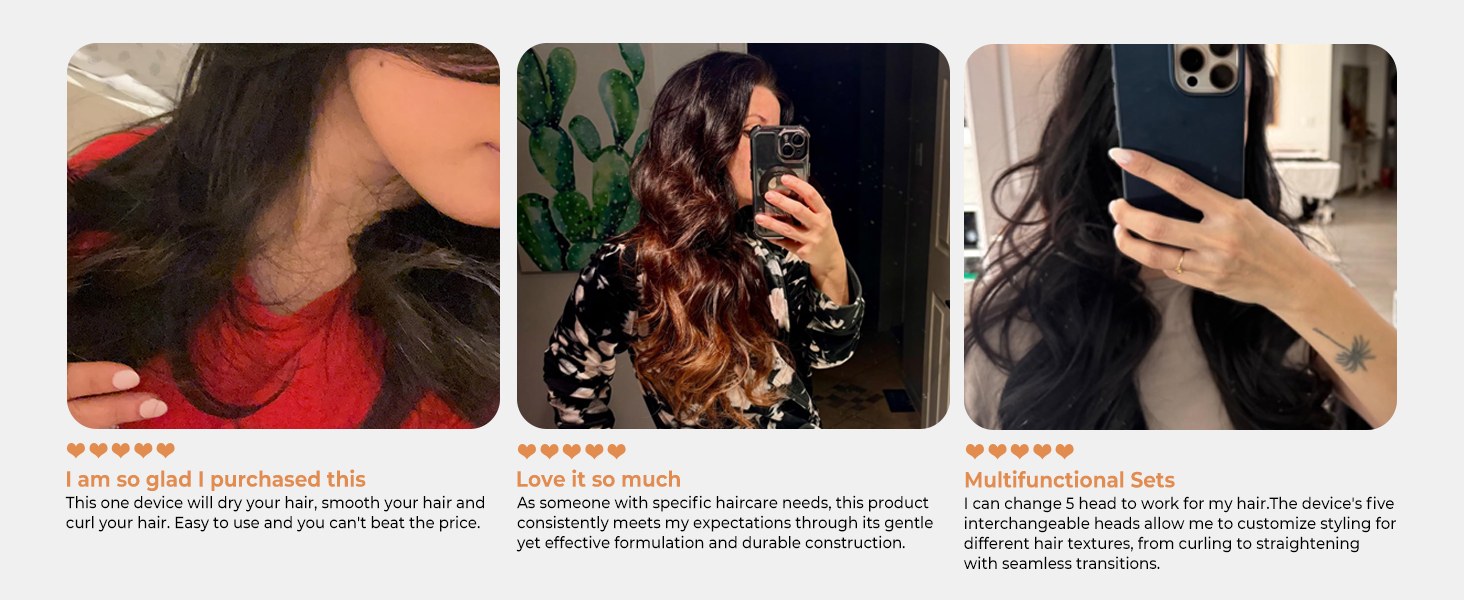 Набір для укладки волосся 5 в 1, фен-щітка, плойка для локонів, термощітка, фен для об'єму, випрямлення, сушіння, зелений, золотий