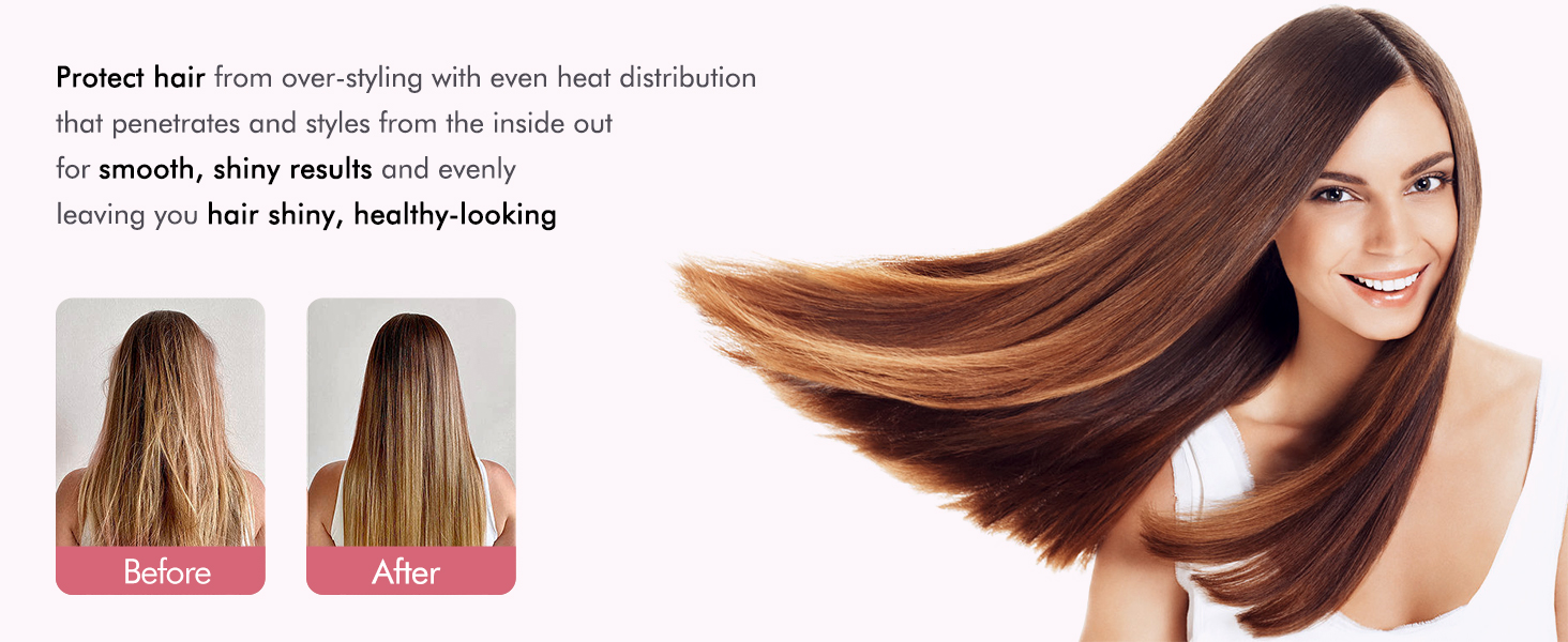 LANDOT Професійний випрямляч для волосся з керамічним покриттям 45 мм, 12 температурних режимів (120–230°C), рожеве золото