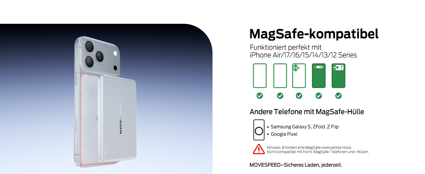 Power Bank Magsafe 5000mAh Slim (Білий перламутр) - Бездротовий магнітний акумулятор для iPhone та Samsung