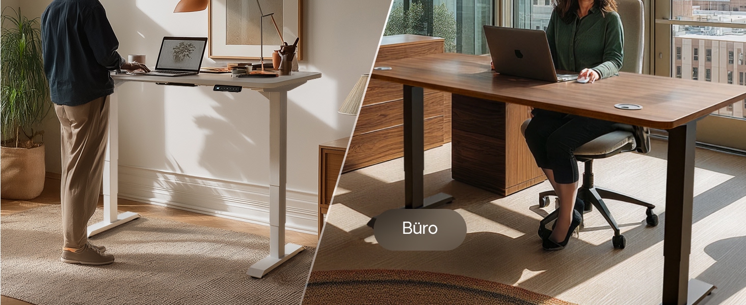 Електричний регульований стіл Desktronic HomePro 160x80 см з двома моторами, сенсорним керуванням та USB-портами (чорний + горіх)