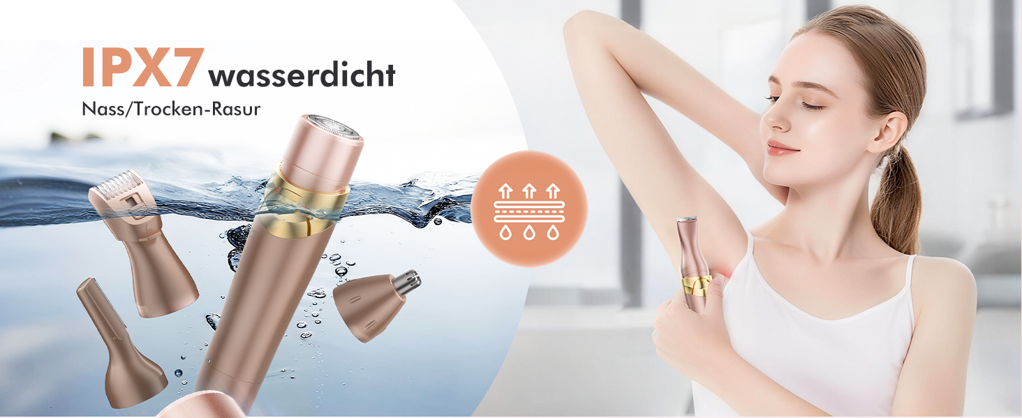 Електричний жіночий епілятор 6-в-1 для бікіні, обличчя та тіла - гладке гоління без подразнень