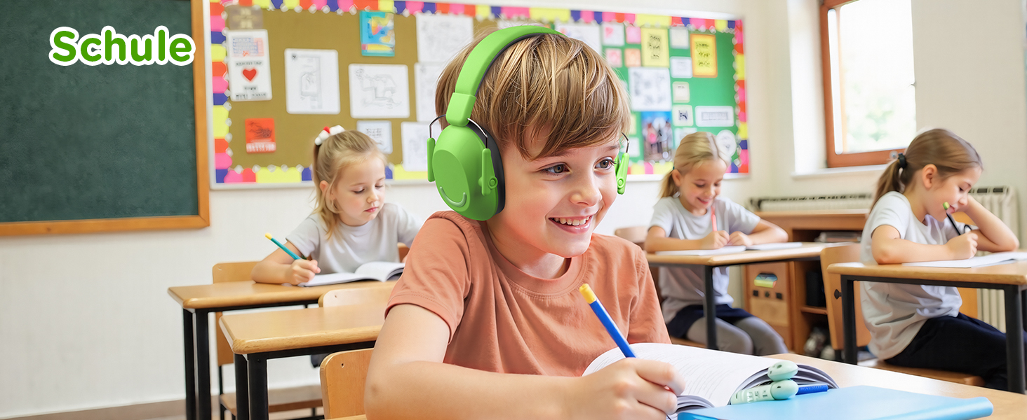 Навушники шумозахисні для дітей Link Dream, SNR 30dB, для аутизму, подорожей, навчання (блакитний/зелений)