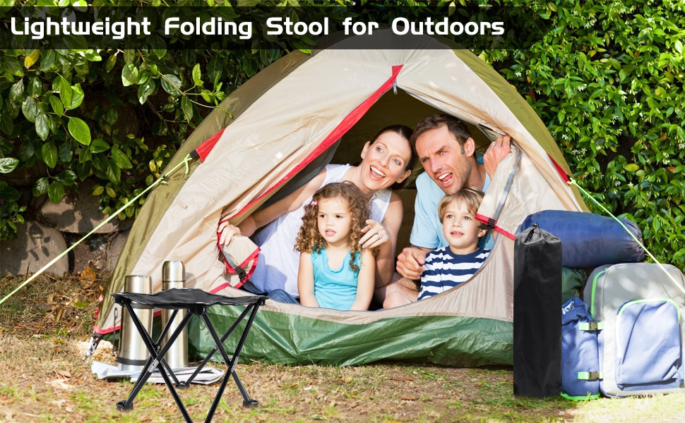 Складний туристичний стільчик для кемпінгу, риболовлі та пікніків. Легкий, портативний, з міцними ніжками та сумкою для перенесення (31 x 31 x 33 см)