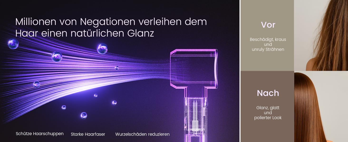 Фен-щітка Hairstyler 6 в 1: для локонів, об'єму, випрямлення та сушіння волосся, 1400W, 110000 обертів/хв, сірий