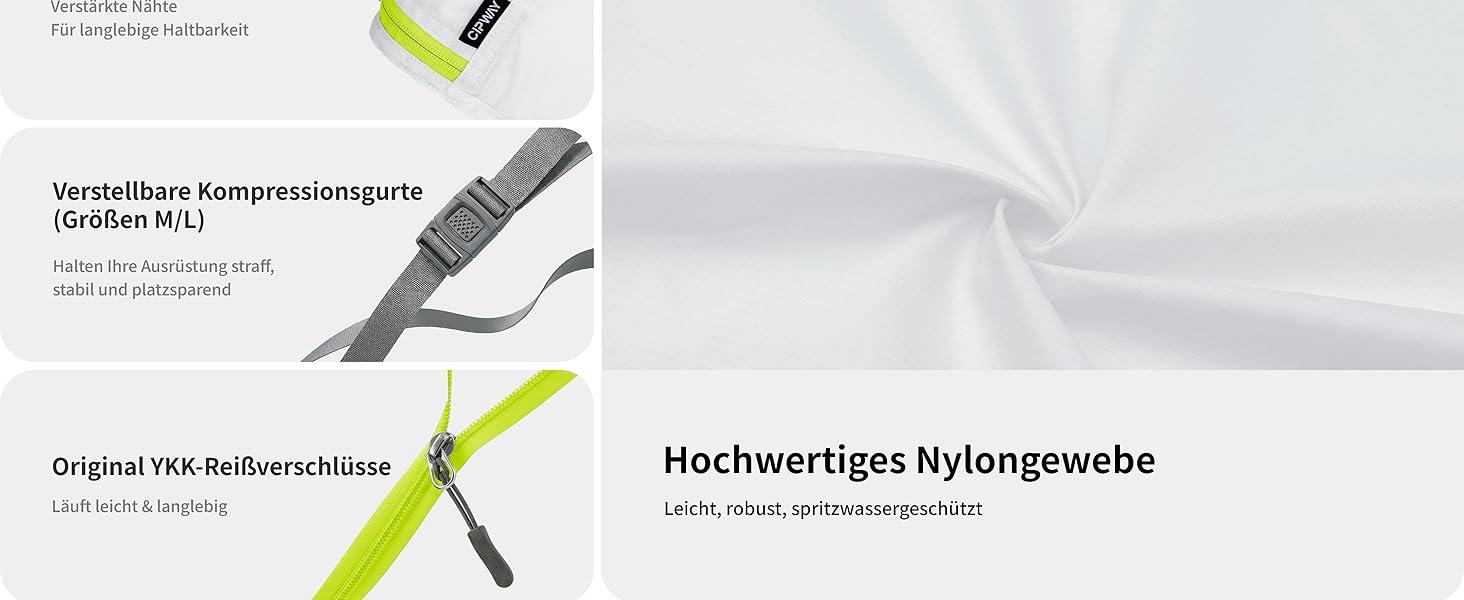 Органайзер для валізи Cipway: 5-ти частинний набір кубиків для одягу з нейлону сірого кольору (5шт)