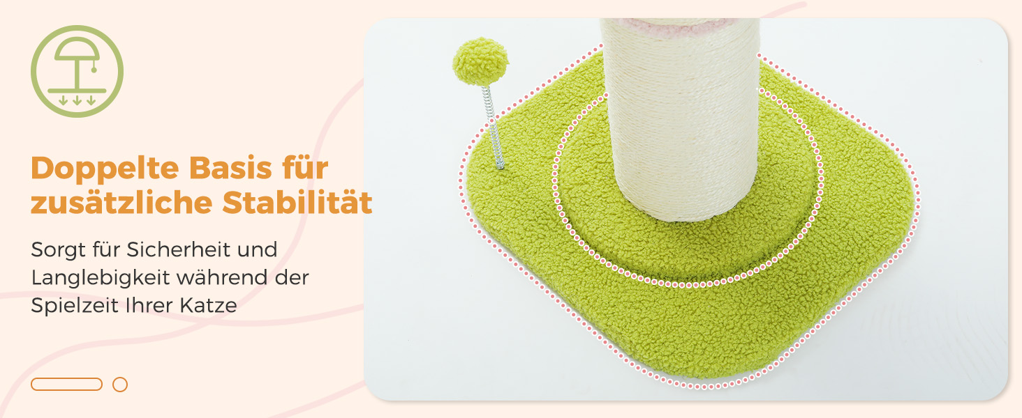 Котячий будиночок PAWZ Road: високий когтетоп з м'яким ліжком та іграшками, бежевий