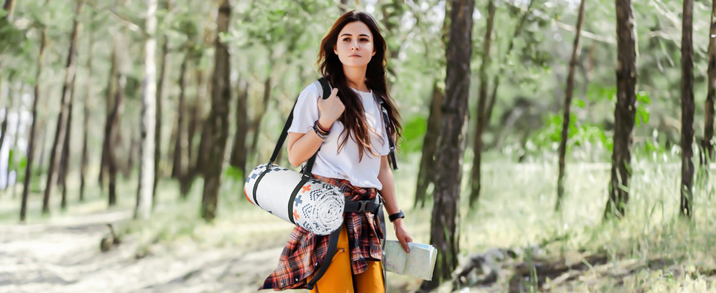 Плед для пікніка 200x200 см водонепроникний, пральний, антипісочний - килимок для пляжу, кемпінгу, 4-6 осіб, з ручкою для перенесення