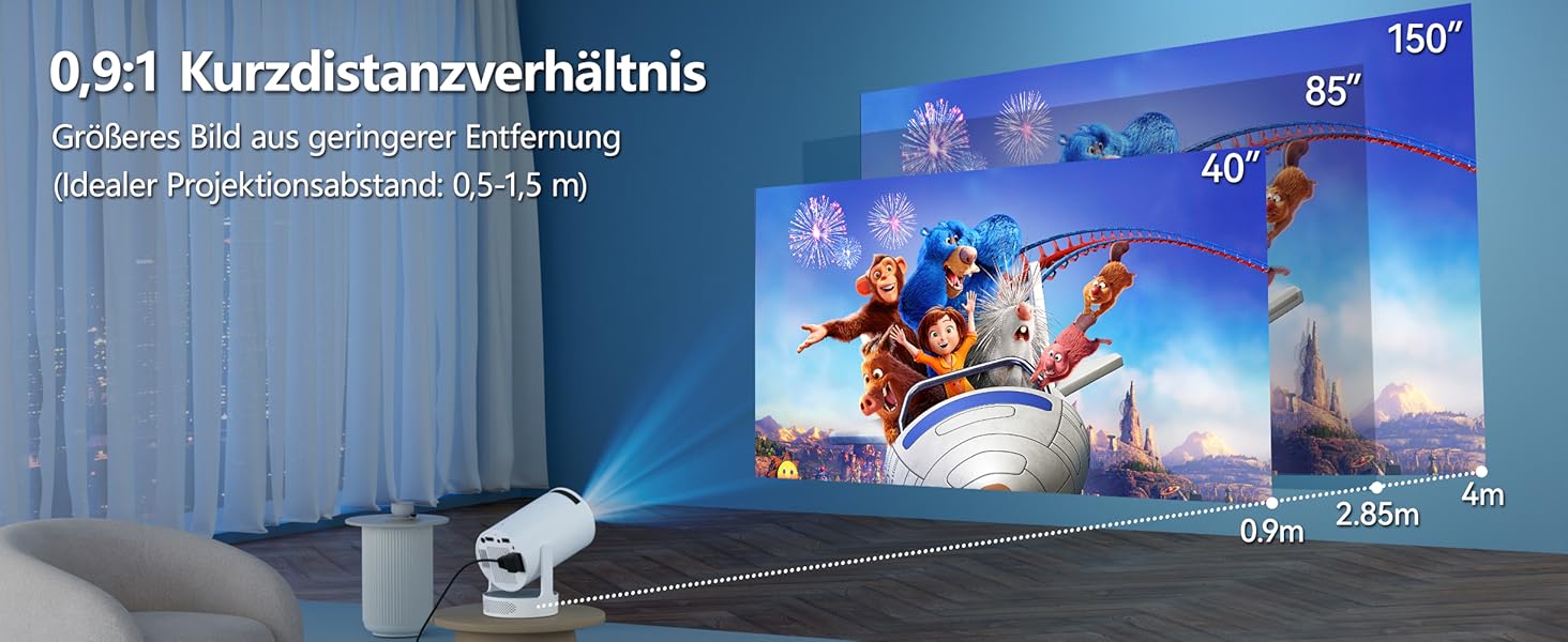 Розумний міні проектор HY300 PRO HIFI: Android 11, FHD 1080p, 4K, 300 ANSI Lumen, WiFi 6, Bluetooth 5.0, для дому та кіно