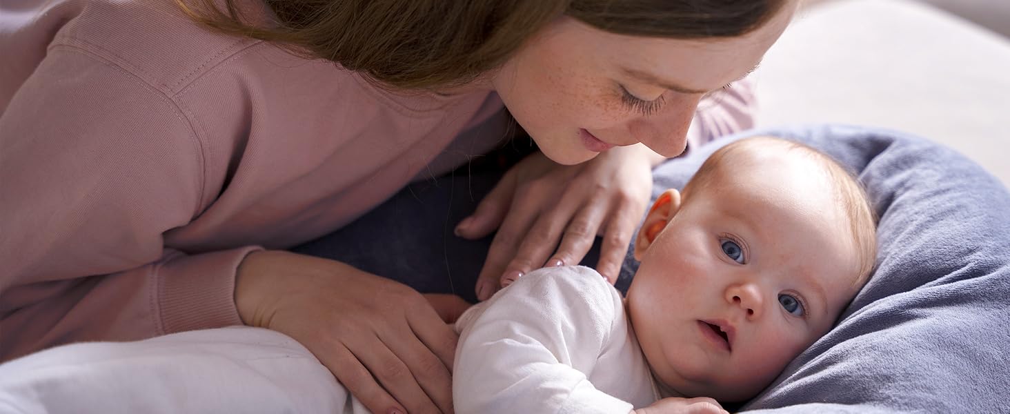 Подушка для вагітних Ella J-форми, ортопедична подушка для сну на боці, універсальна U-подушка, подушка для годування з чохлом Minky, повнорозмірна підтримуюча подушка для жінок, 155x80 см, сіра