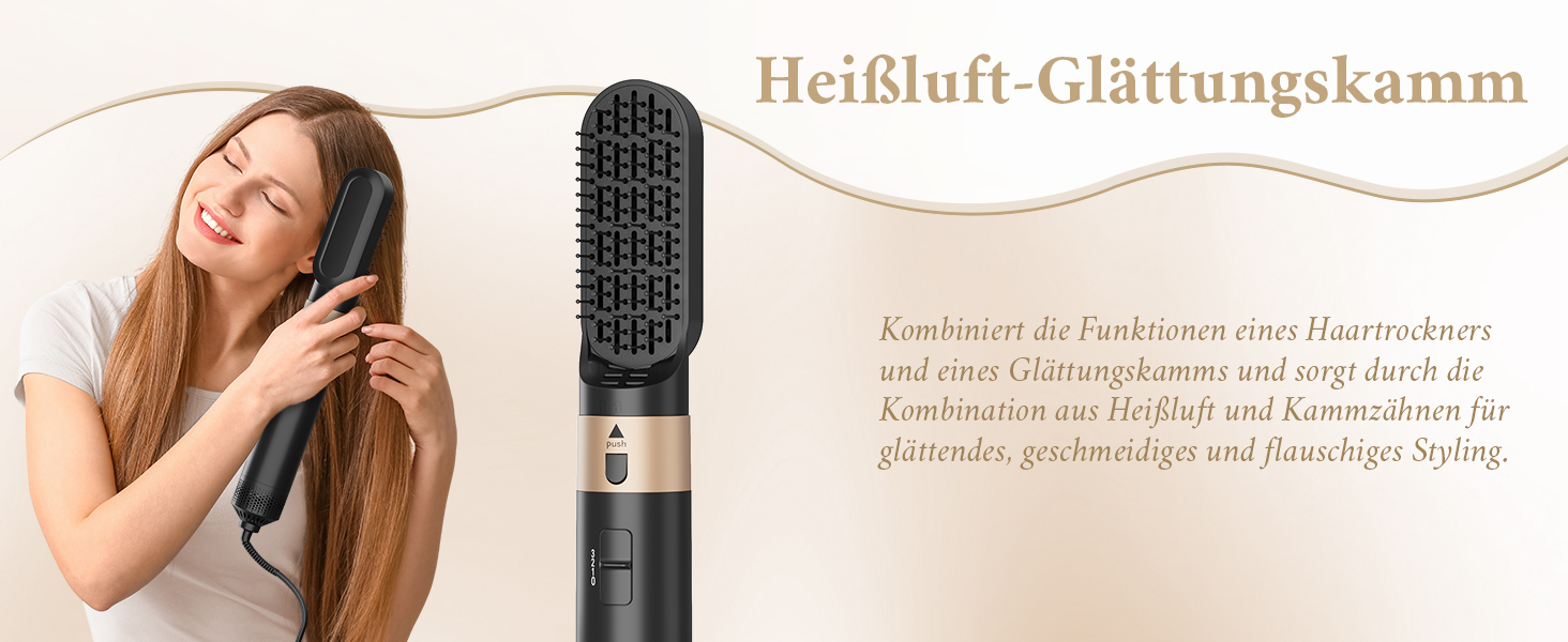 6-в-1 Airstyler Set: Фен, плойка, випрямляч, щітка для об'єму | 1000W, для сухого волосся