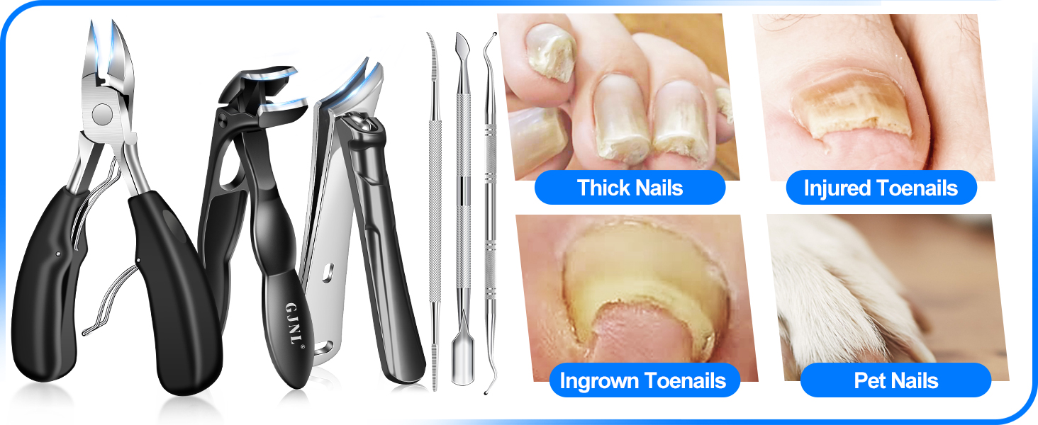 Манікюрний інструмент для товстих нігтів: кусачки для нігтів на ногах з контейнером, професійні кусачки для чоловіків, гострі кусачки для нігтів з довгим руків'ям та нахиленою лезою, срібно-чорно-коричневого кольору