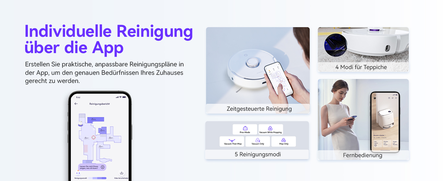 Робот-пилосос NARWAL з функцією миття, 8000Pa, 8N, станція самоочищення 3.5L, LDS-лазерна навігація, керування через додаток, для килима/шерсті домашніх тварин