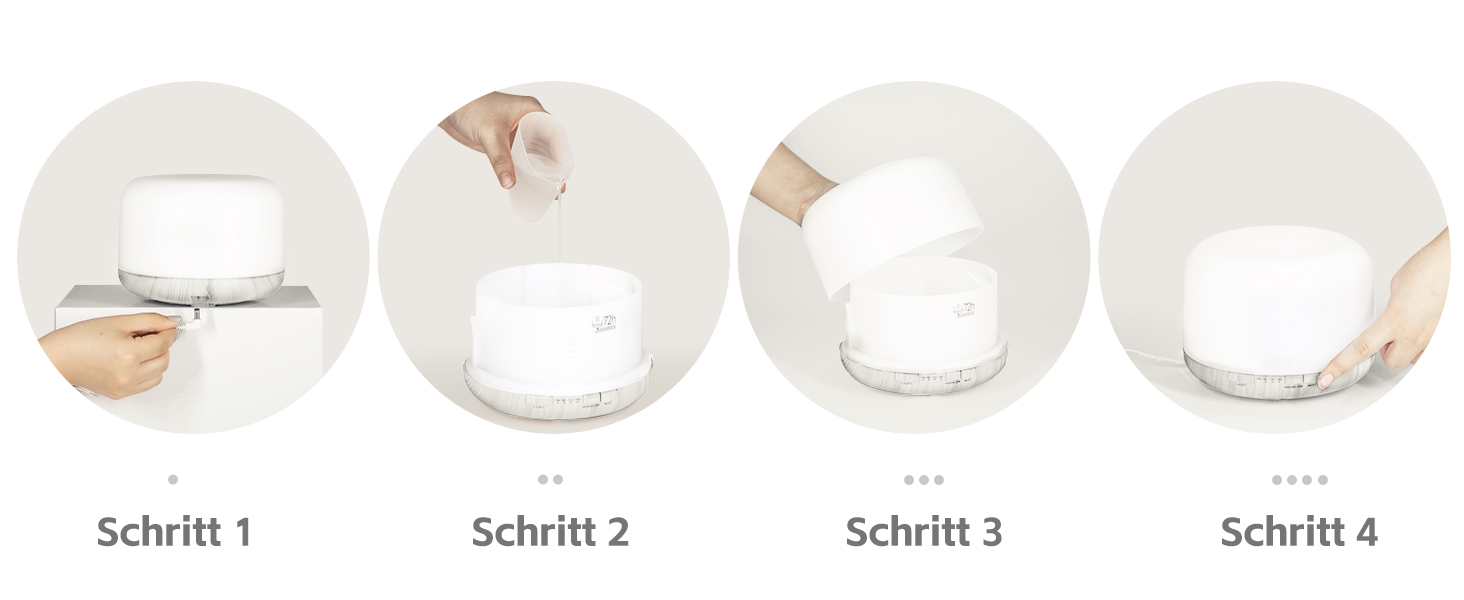 ASAKUKI Дифузор ароматерапії 500 мл, ультразвуковий зволожувач повітря з дистанційним керуванням, автоматичне вимкнення та 7 LED-кольорами