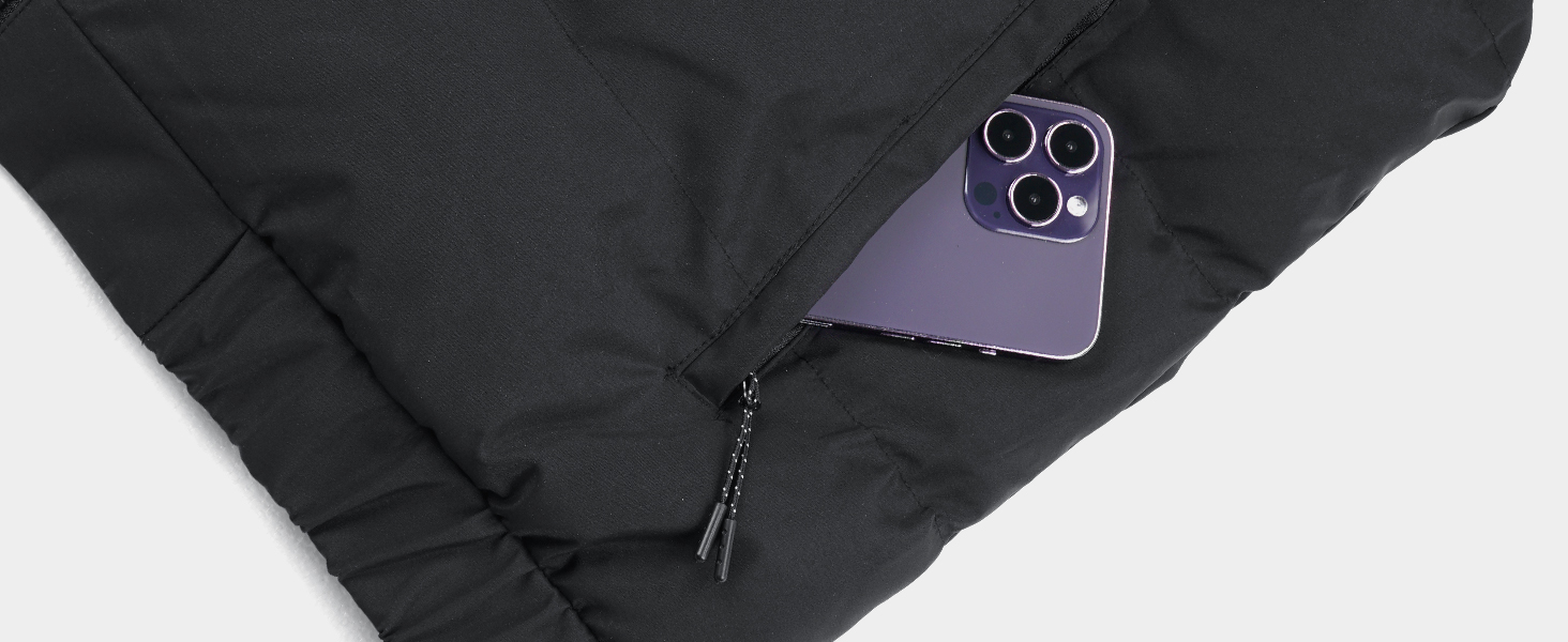 Електрична гріюча жилетка для чоловіків Rrtizan з акумулятором 10000mAh, 15 зон нагріву, 3 температурні режими, вітронепроникна (Чорний, S)