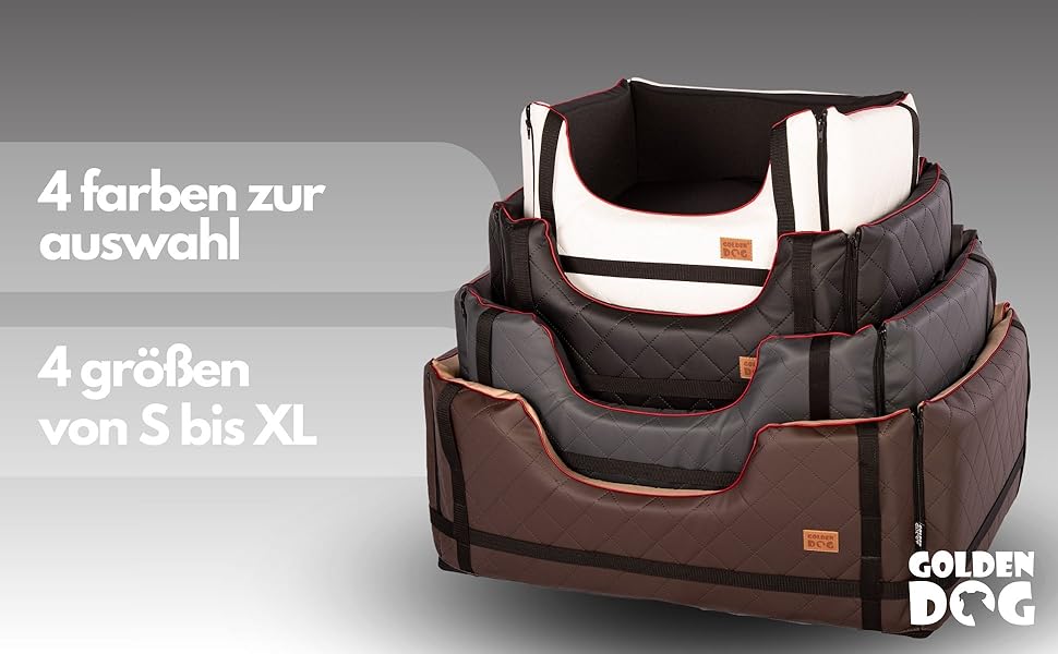 Автомобільний лежак для собак Golden Dog M - 52x44x33 см, чорний, з кріпленням ISOFIX, водонепроникний, з підкладкою