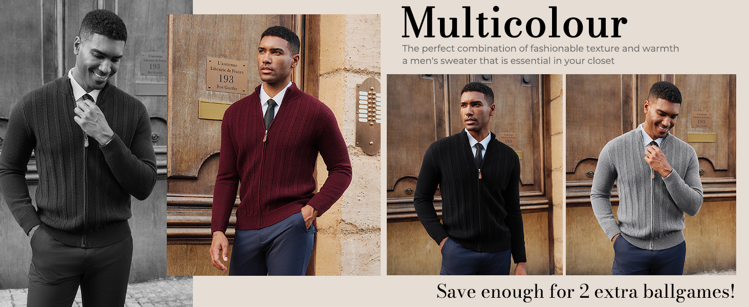 Кардиган чоловічий PJ PAUL JONES на блискавці з коміром-стійкою, в'язаний, колір темно-сірий, розмір M