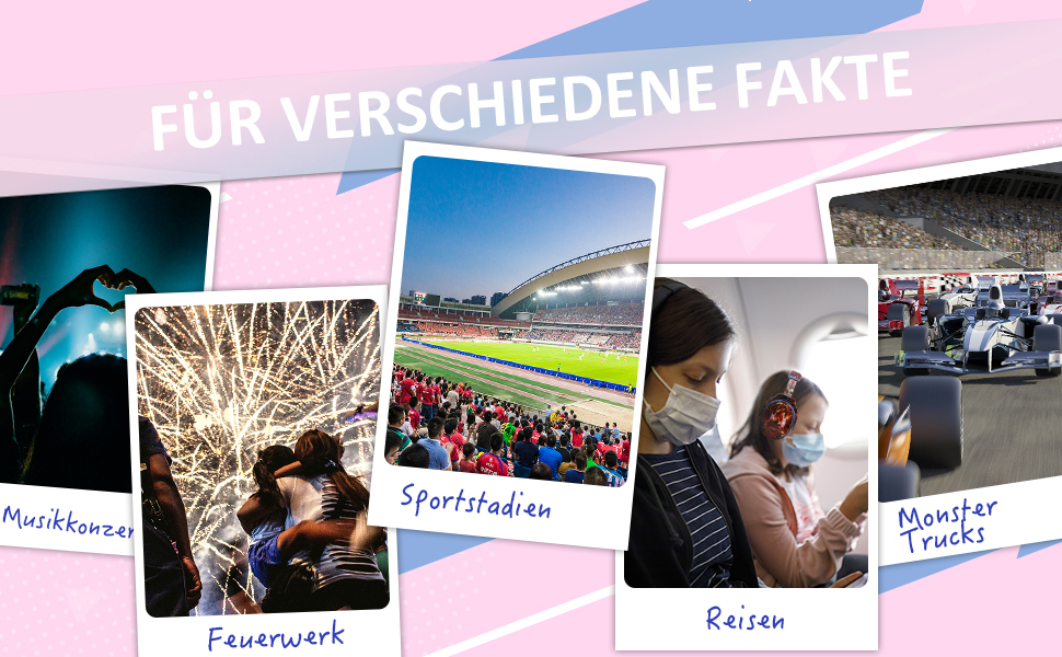 Навушники для захисту від шуму для дітей з аутизмом, SNR 28 dB. Ідеально для феєрверків та концертів.