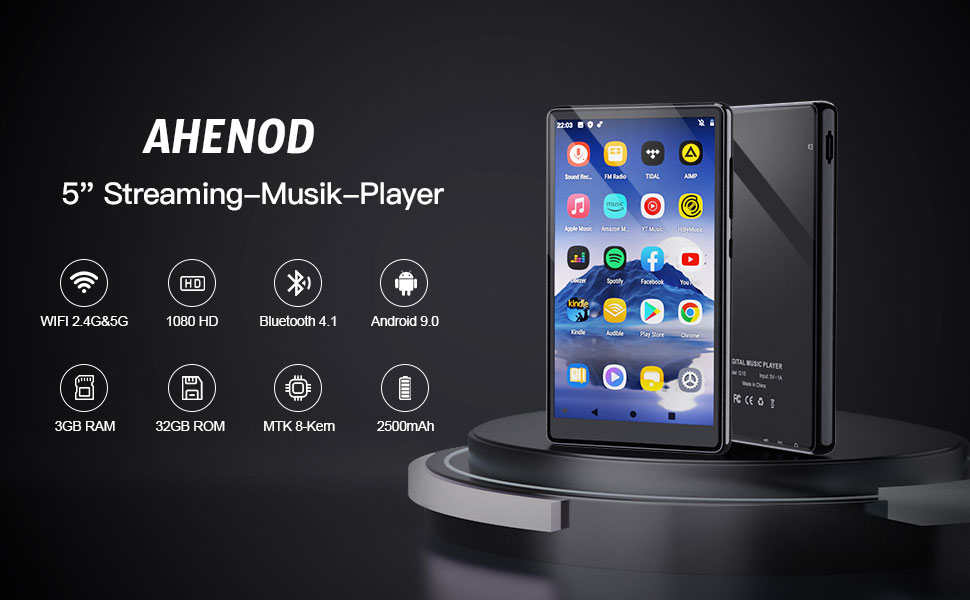 MP3 плеєр 160GB з Bluetooth та WiFi, 5