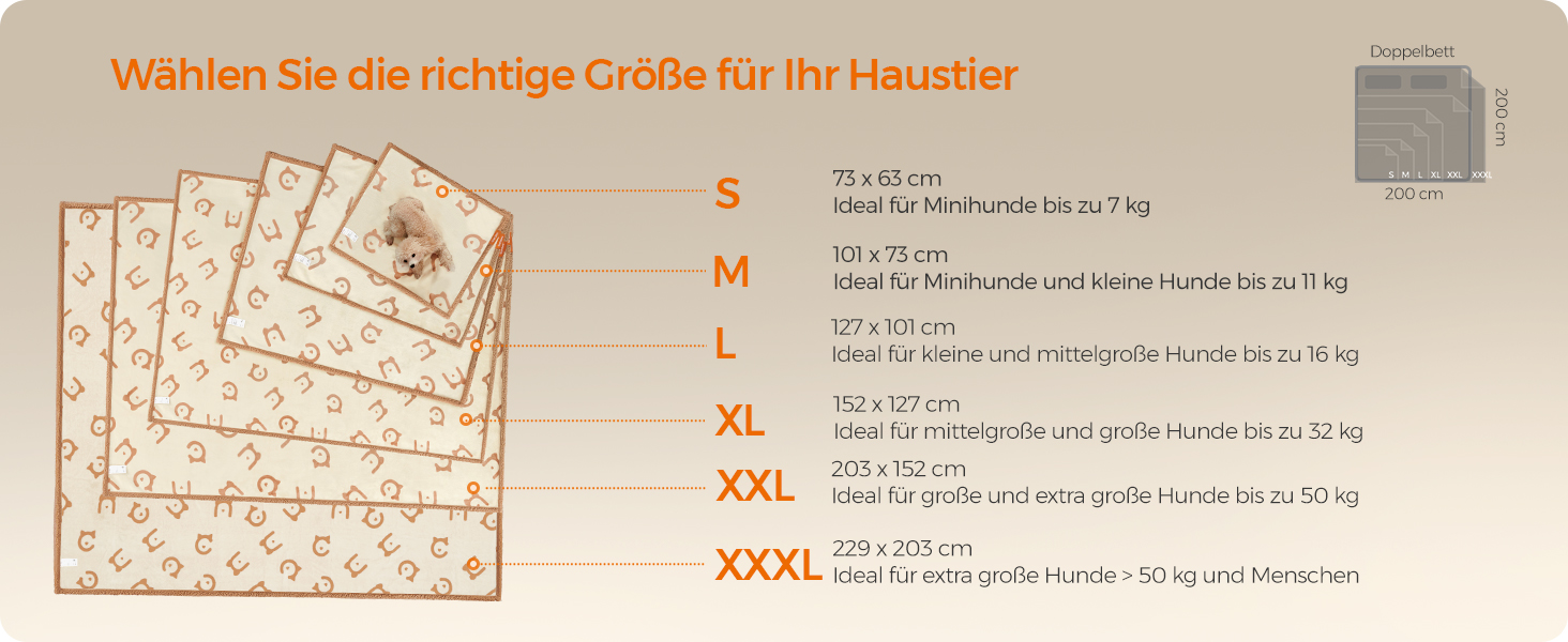 Водонепроникна ковдра для собак Feandrea, Sherpa Fleece, 152x127 см, XL, для собак та котів, захист дивану, машинне прання, бежевий, XXXL (229x203 см)