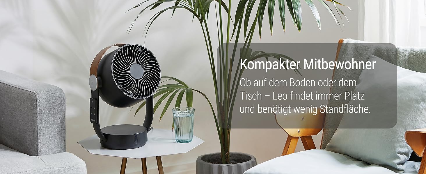Повітряний циркулятор Stadler Form Leo, білий - вентилятор з поворотом 360°, дистанційне керування, радіус дії 8м