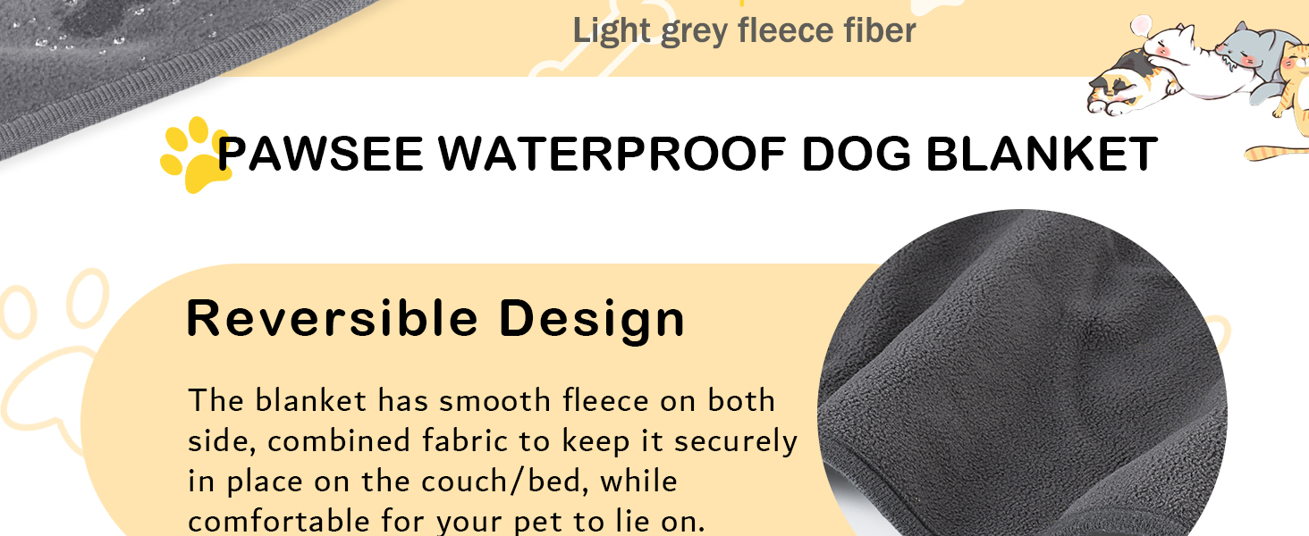 Водонепроникний коврик для собак і котів, миючий, 125x75/127x75 см, сірий (без Sherpa)