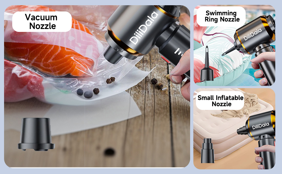 Бездротовий ручний пилосос DiliDala, 25000 Па, акумуляторний, 3 швидкості, для авто, кухні, дивана, офісу