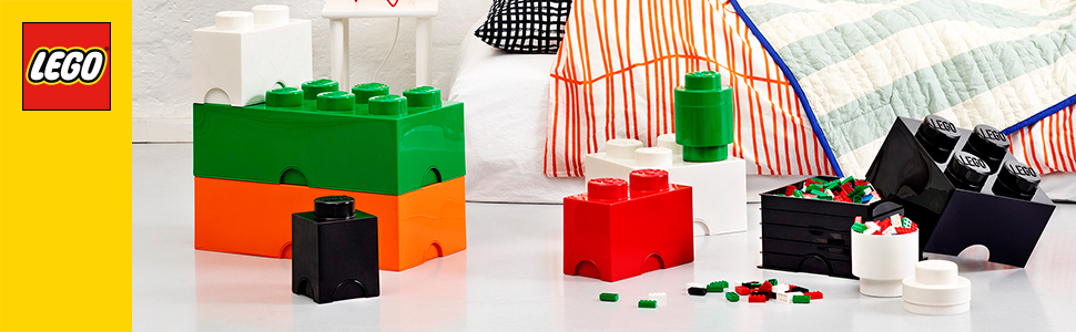 Скринька LEGO Room Copenhagen, 4 відсіки, 4,7 л, чорна, пластик, стільова, для зберігання іграшок