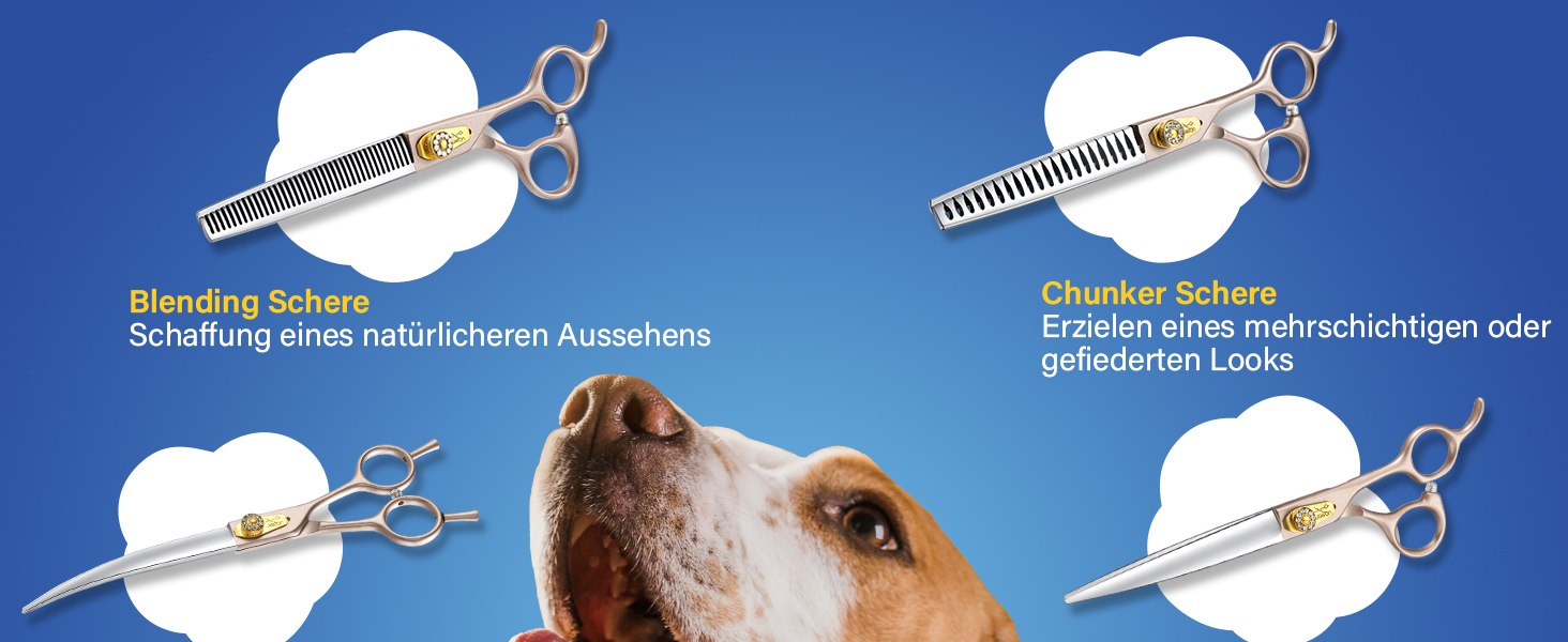 Професійна ножиця для грумінгу собак JASON Profi Fellschere - 40 зубців, з нержавіючої сталі 440C, 7 дюймів, ергономічна ручка, рожеве золото