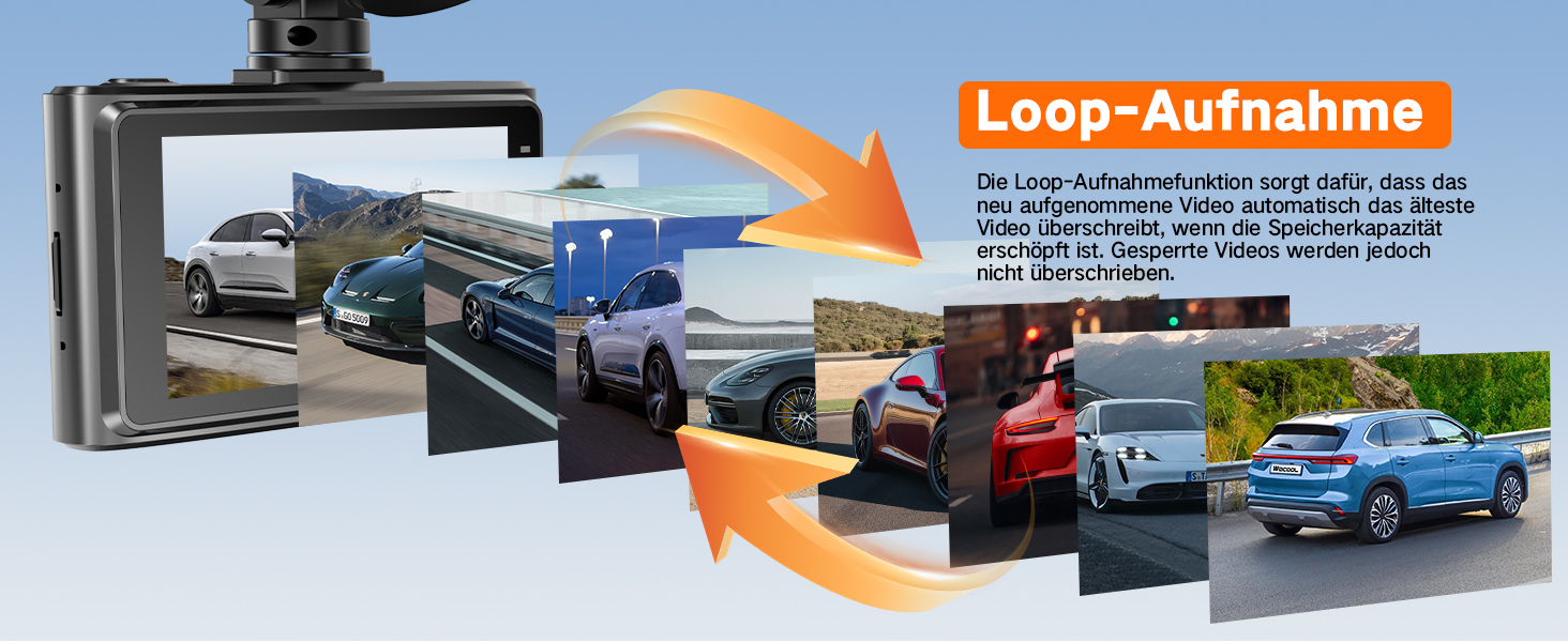 Автомобільний відеореєстратор Wecool 4K+2.5K (передній та задній), 2 канали, кут 170°+150°, 64GB SD-карта, 5GHz WiFi, нічна зйомка, G-сенсор, циклічний запис, цілодобовий моніторинг паркування