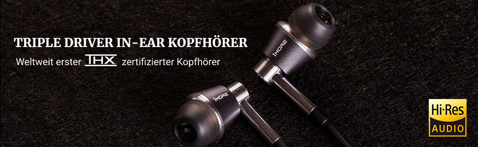 Навушники 1MORE Triple Driver: провідні Hi-Fi навушники з MEMS мікрофоном та пультом керування