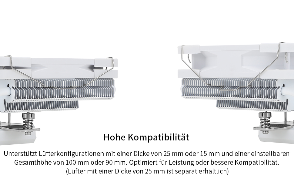 Thermalright AXP120-X67 White ARGB: Низькопрофільний кулер для CPU з 6 тепловими трубками, PWM вентилятор, підтримка AM4/LGA 1700/1150