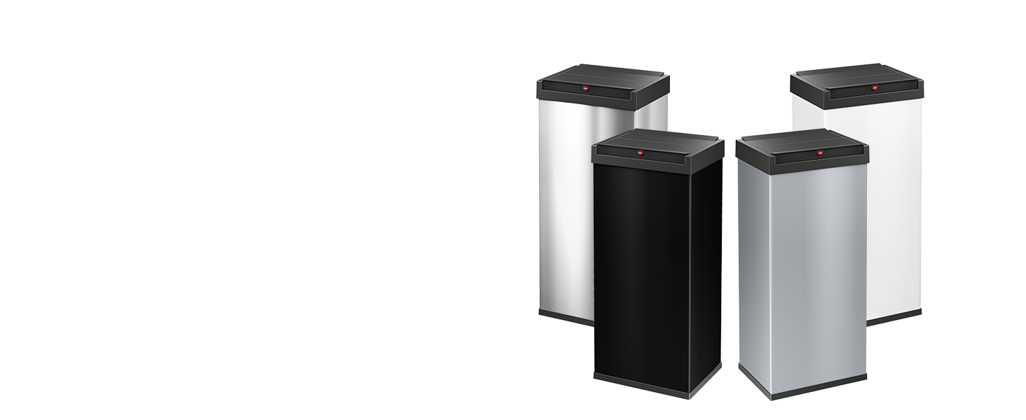 Відро для сміття Hailo Big-Box Swing XL 52 л, сталевий, самозакривний, з кріпленням для мішка, срібний, німецька якість