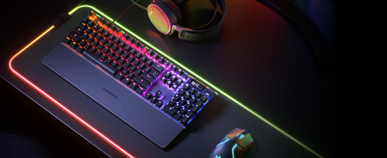 SteelSeries Apex Pro HyperMagnetic - Ігрова клавіатура з OLED-дисплеєм та RGB підсвічуванням (QWERTZ)
